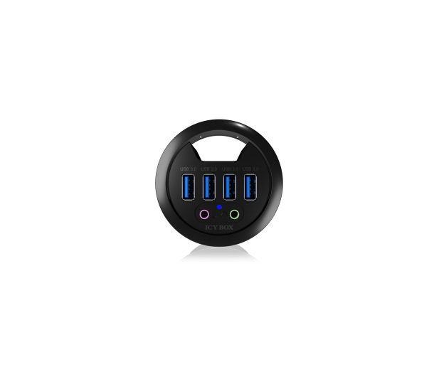 ICY BOX HUB USB 3.0 - 4x USB (audio, montaż do biurka) - 622645 - zdjęcie 5